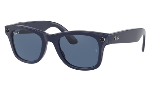 The glasses have two embedded 5MP cameras