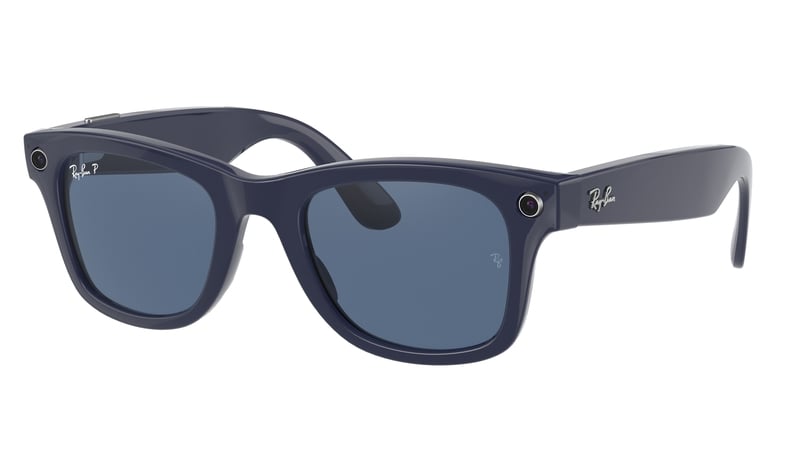 The glasses have two embedded 5MP cameras