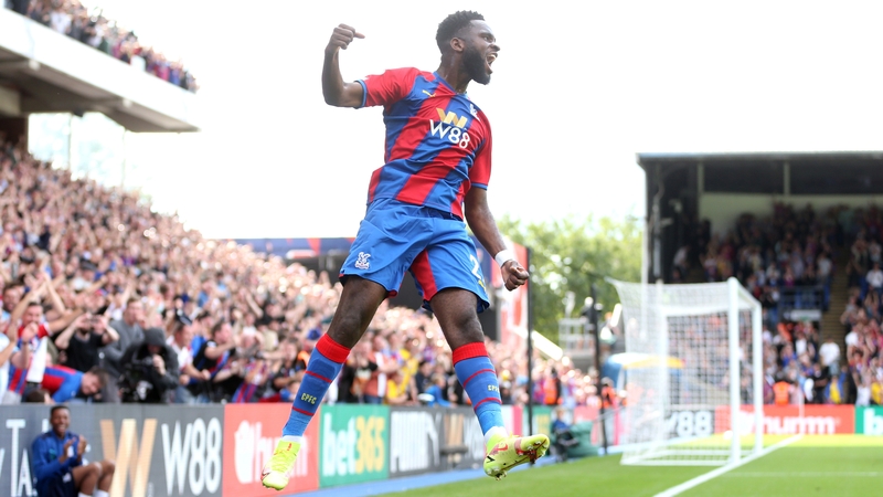 Odsonne Edouard celebrates after scoring his second goal against Spurs