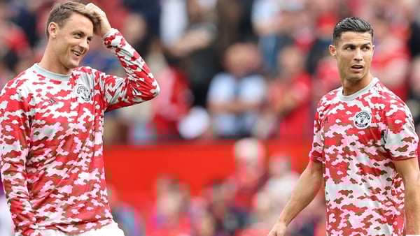 Nemanja Matic (left) and Cristiano Ronaldo
