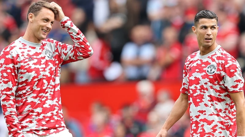 Nemanja Matic (left) and Cristiano Ronaldo