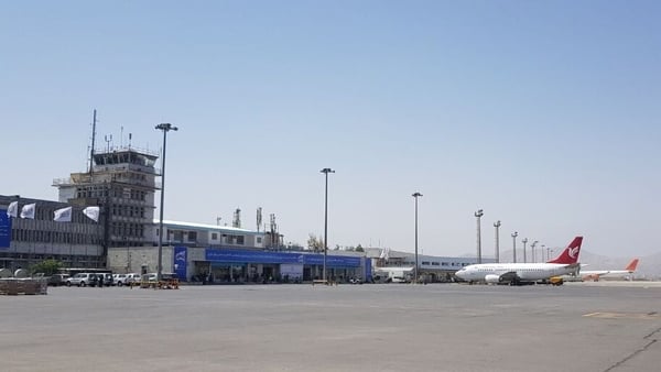 Roderic O'Gorman said those arriving from Afghanistan will not go into direct provision (Kabul airport file image)