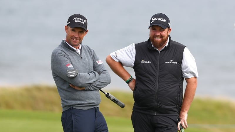 Padraig Harrington (L) with Shane Lowry
