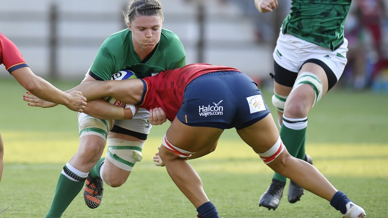 Ciara Griffin in action for Ireland against Spain on Monday