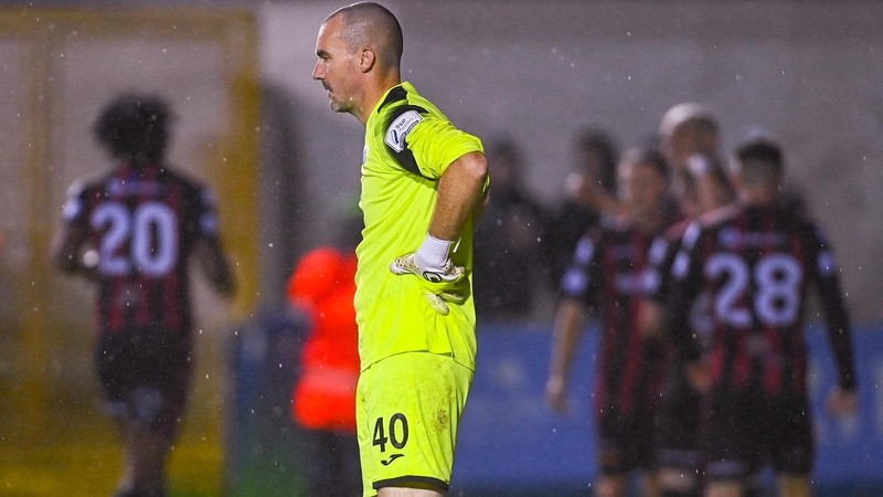 A forlorn Gerard Doherty as Bohemians celebrate