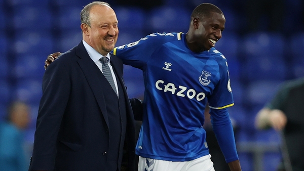 Rafael Benitez with Abdoulaye Doucoure