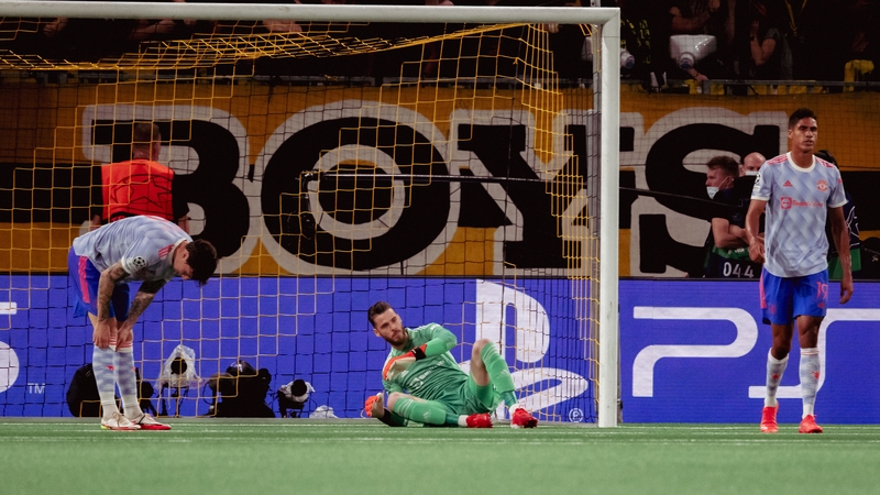 David de Gea of Manchester United looks on dejectedly