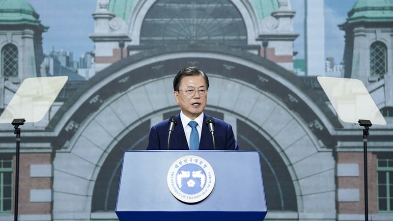 The launch of the submarine-launched ballistic missile was supervised by South Korean president Moon Jae-in