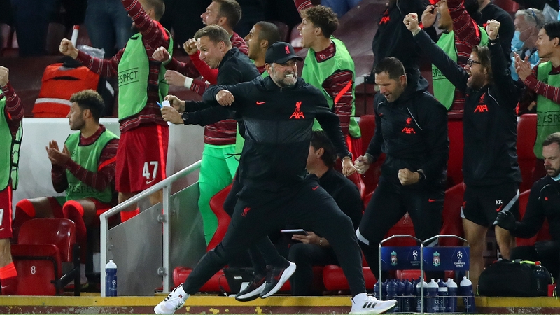 Liverpool manager Jurgen Klopp celebrates a goal