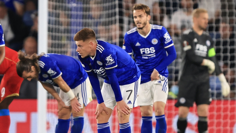The Leicester City players were left disappointed at the full-time whsitle