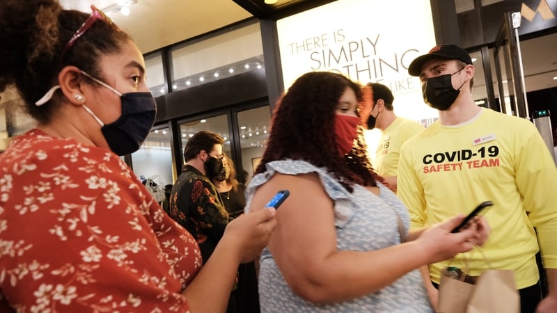 Broadway fans show proof of vaccination as they queue to see The Lion King in New York