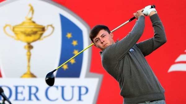 Matt Fitzpatrick in action at Hazeltine National Golf Club in 2016