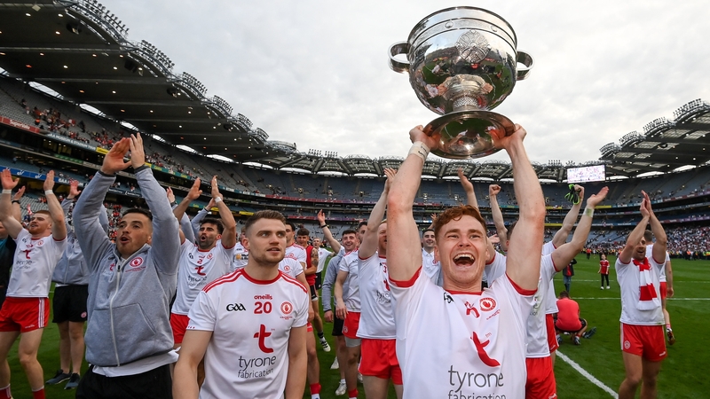 Conor Meyler celebrates with the Sam Maguire Cup