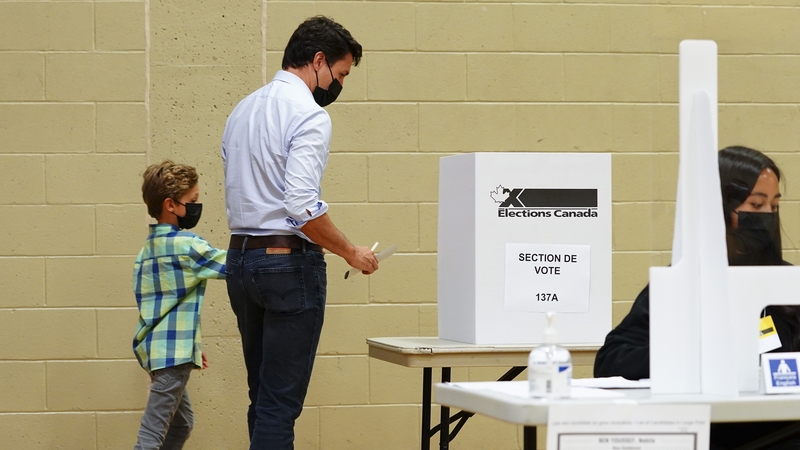 Justin Trudeau said he felt 'serene' after casting a ballot in Montreal