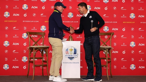 Steve Stricker and Padraig Harrington are giving little away