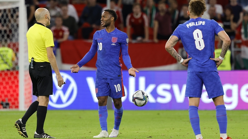 Raheem Sterling opened the scoring in a 4-0 rout of Hungary