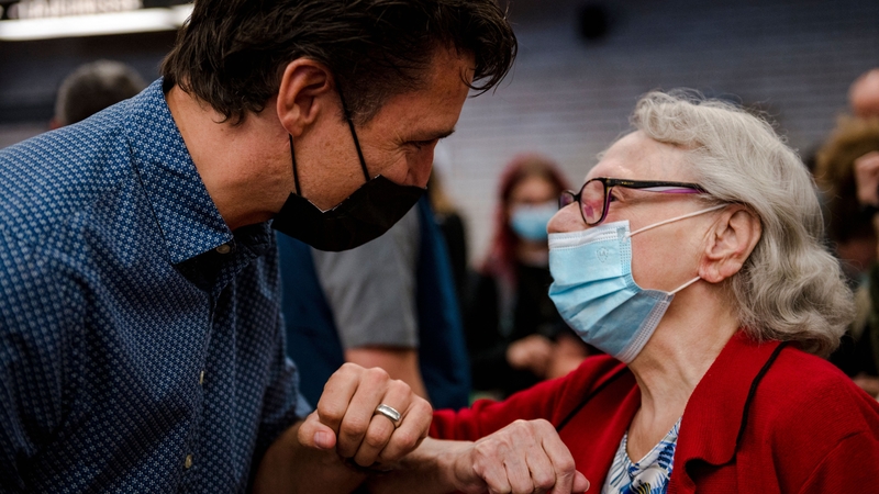 Greeting constituents in the metro after election day has become a tradition for Trudeau, something he did after his first victory in 2015 and then in 2019
