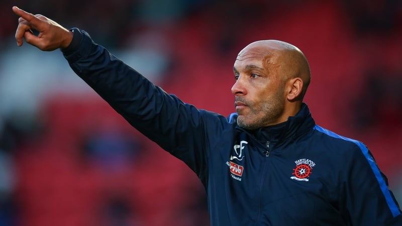 Curtis Fleming during his time as assistant manager at Hartlepool United in 2016