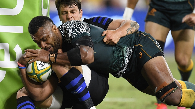 Samu Kerevi powers over for Australia's second try