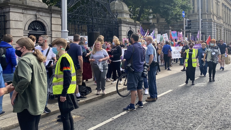 The protest was organised by the Abortion Rights Campaign