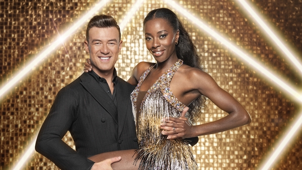 The couple had to pull out of the dance competition's final after AJ Odudu (right) suffered an ankle injury