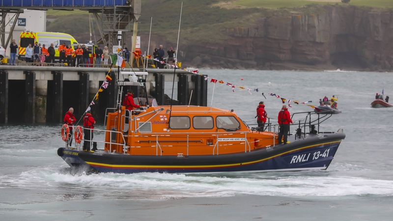 The new Shannon class William and Agnes Wray in Dunmore East this afternoon