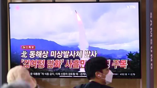 Television footage of yesterday's launch