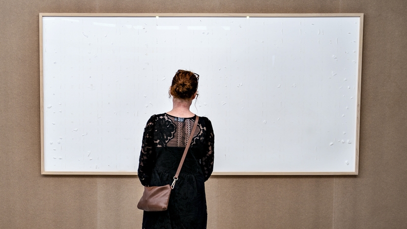 Jens Haaning sent the blank canvasses with the title 'Take the Money and Run'