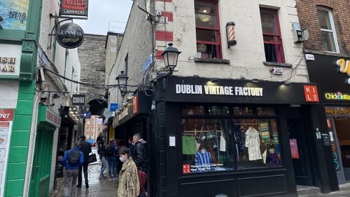 The building in Dublin city centre contains four shops