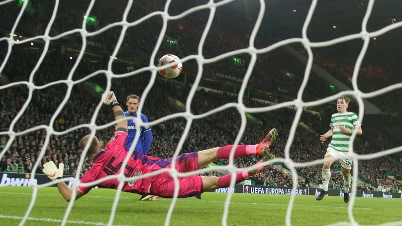 Florian Wirtz of Bayer 04 Leverkusen scores