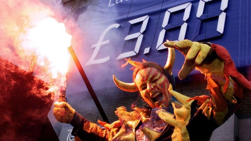 1999: A dancer performs at the Eircom share offer launch