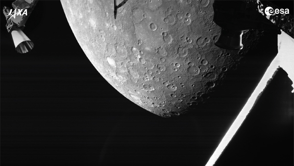 The region shown is part of Mercury's northern hemisphere
