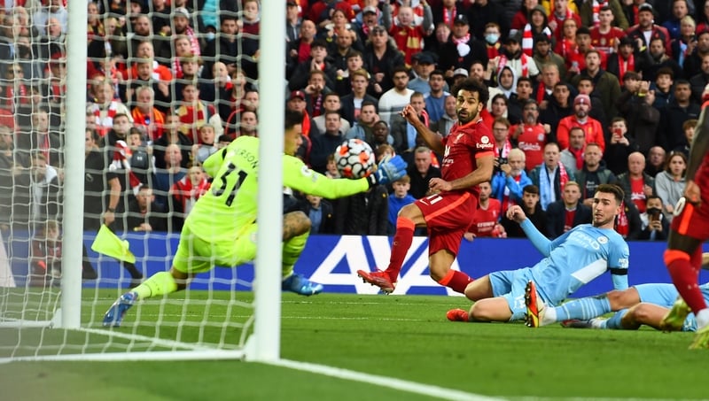 Mo Salah firing Liverpool ahead with a stunning second half goal