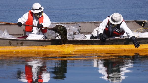 The US Coast Guard is leading a clean-up response involving federal, state and city agencies