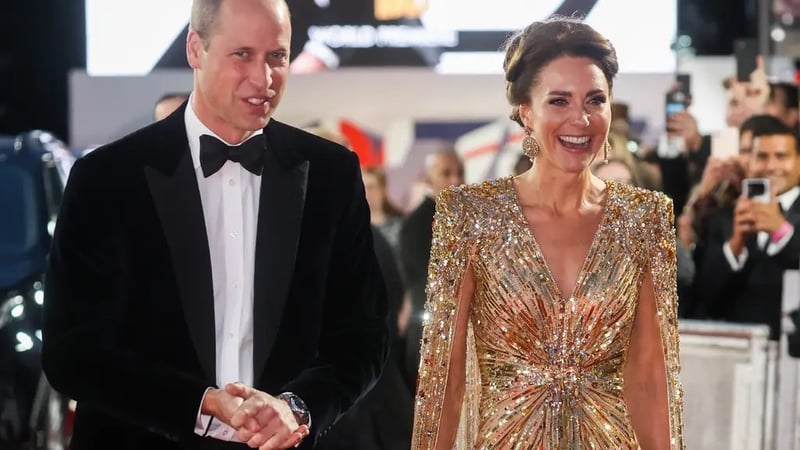 The Duchess of Cambridge was going for gold on the red carpet.