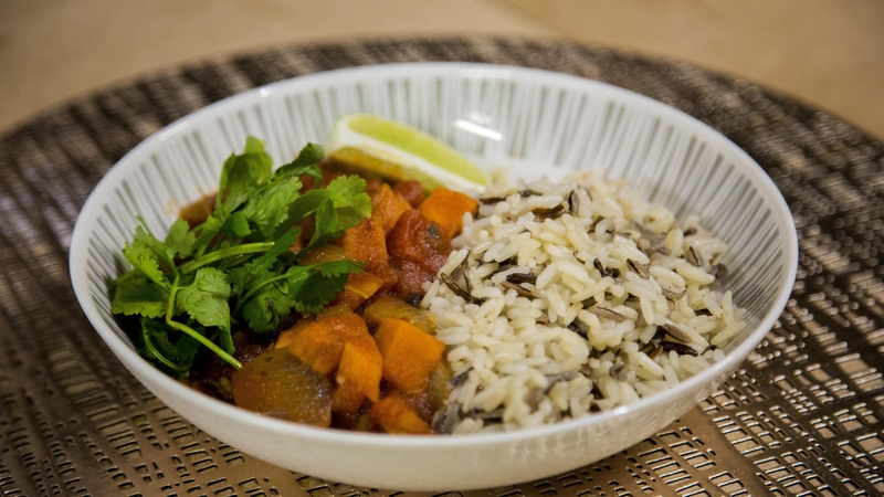 Holly White's vegan chilli no carne.