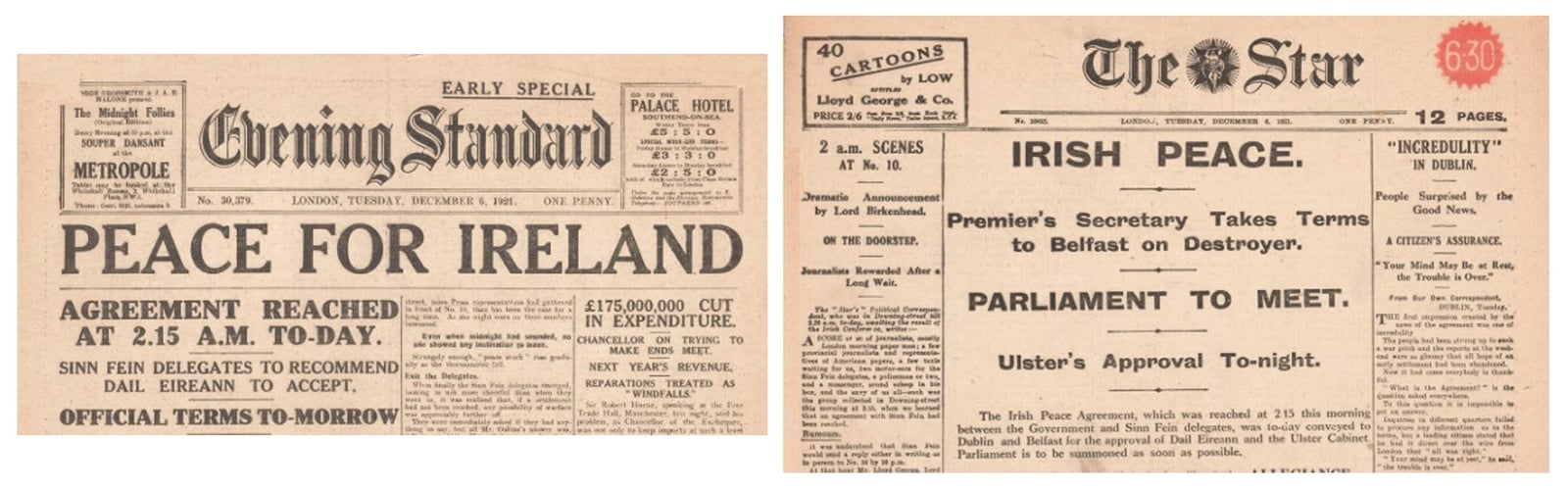 Newspapers in Dublin and London managed to hit the streets with overnight specials that very morning. Credit: Alamy Images.