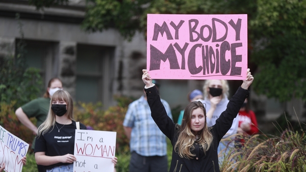Protesters earlier this month calling for the Texas law to be overturned