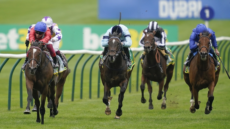 Inspiral (red silks) is no bigger than 7-2 with bookmakers for next season's 1000 Guineas