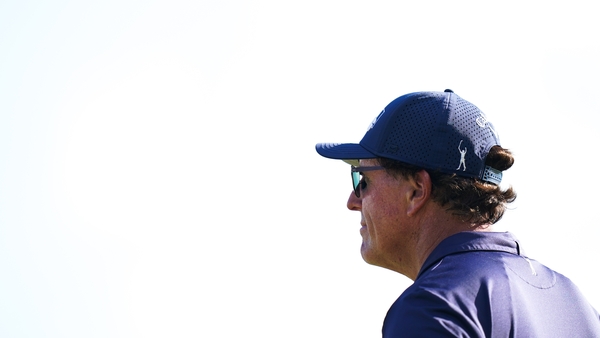 Mickelson will head into the final round of the Champions Tour event with a two-stroke lead