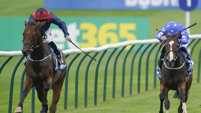 Leigh Roche rode Twilight Jet (left) to victory at Newmarket on Friday