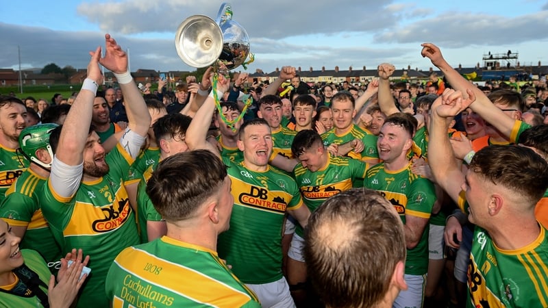 Dunloy celebrate their third consecutive title
