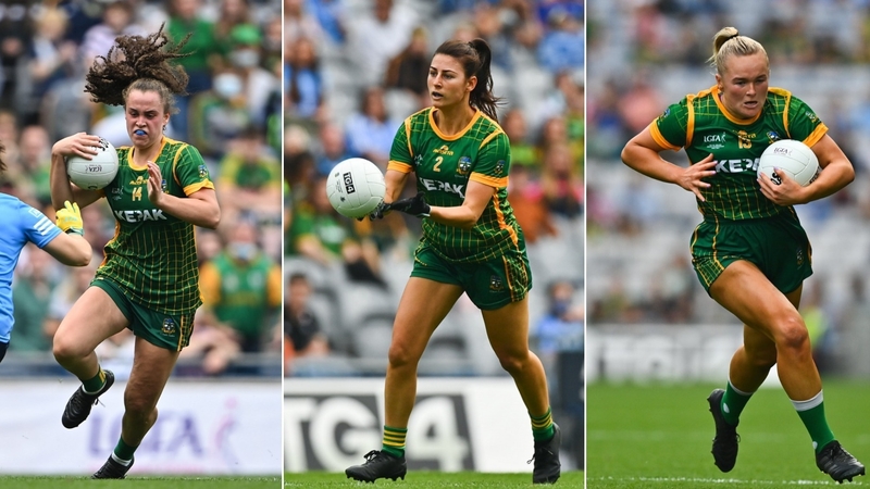 Left to right: Meath's Emma Duggan, Emma Troy and Vikki Wall