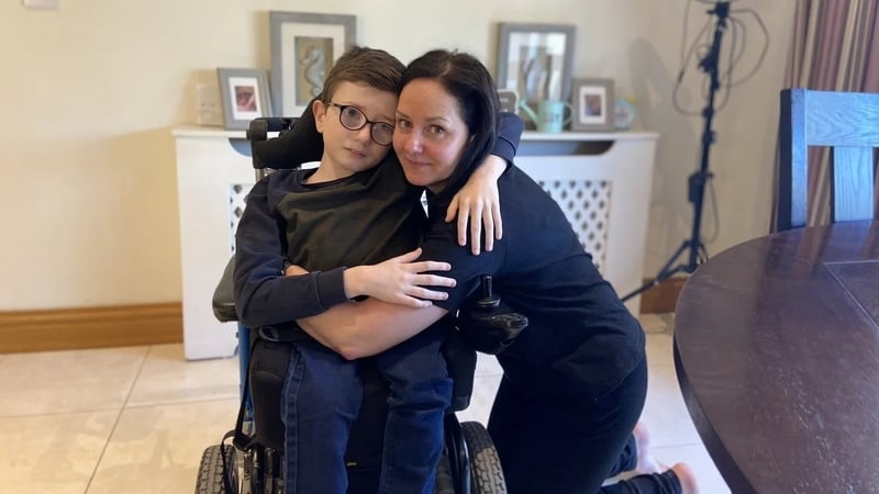 Adam Terry, pictured with his mother Christine, asked the Taoiseach to 'please ensure I get the treatment and after care I so desperately need'