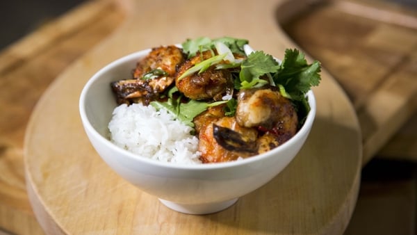 Wade's Thai garlic & chili prawns: Today