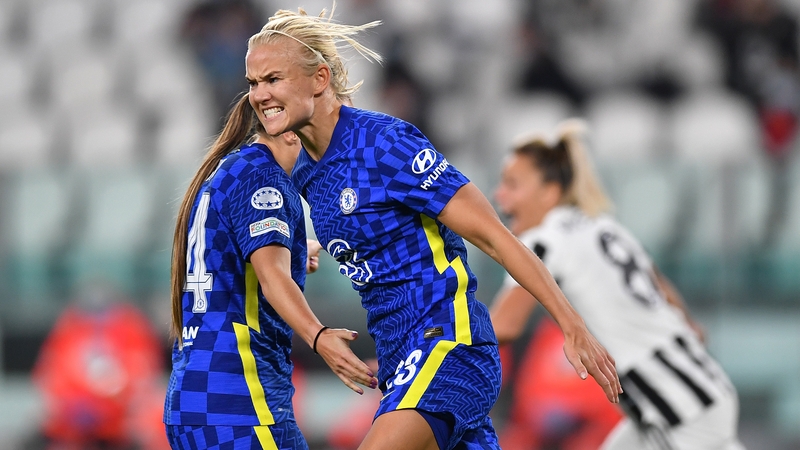 Pernille Harder celebrates her goal