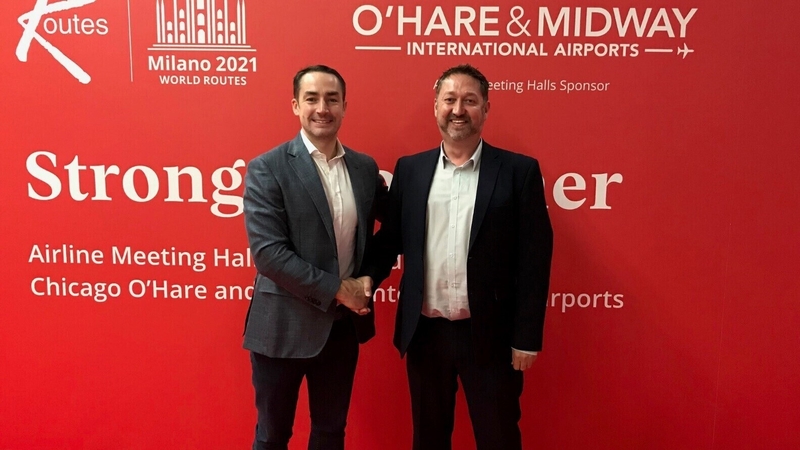 Ryanair s Director of Commercial Jason Mc Guinness and City of Derry Airport's Managing Director Steven Frazer