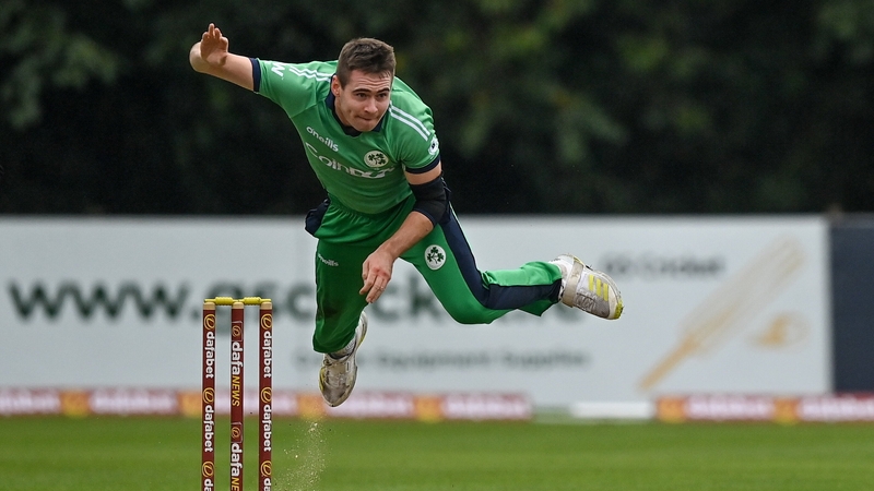 Josh Little during match three against Zimbabwe