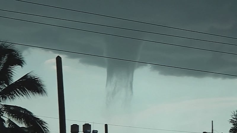 No damage was reported from the waterspout (Pic: Alvaro Perez Senra)
