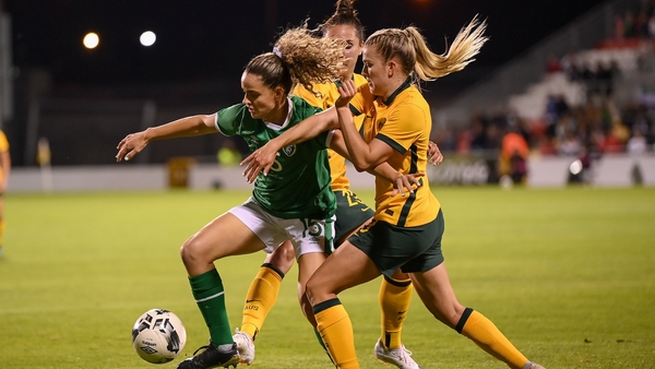Leanne Kiernan in action in last month's 3-2 friendly win over Australia